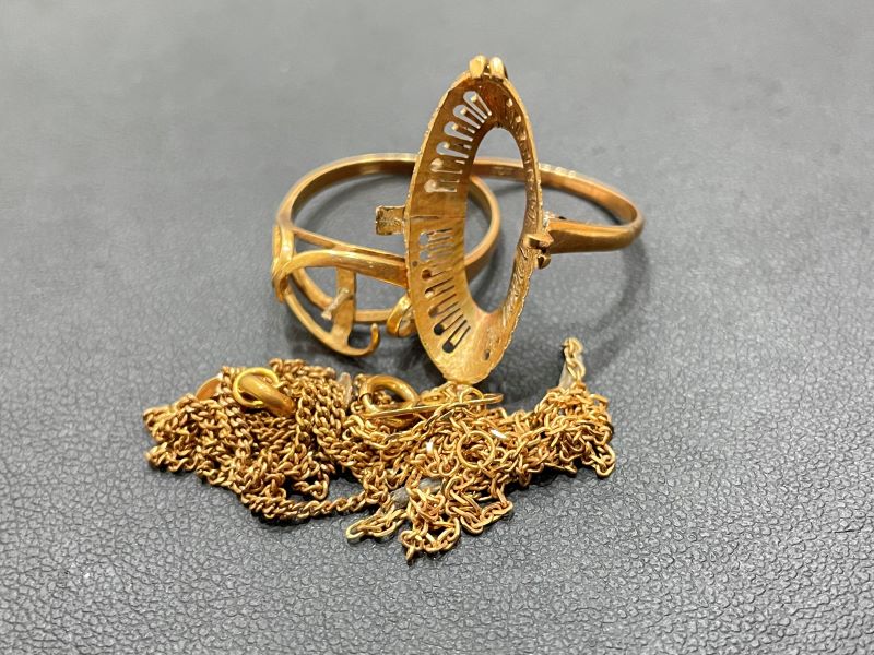 貴金属買取実績】K18 金 石取れリング 切れたネックレス おまとめ 