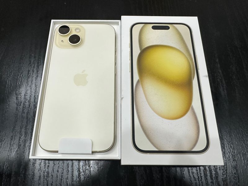 iPhone買取実績】未使用品 iPhone 15 256GB イエロー キャリア版 