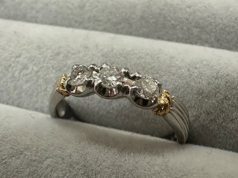 K18YG ダイヤモンド リング 0.31CT （K18YG ダイヤモンド リング 0.24  